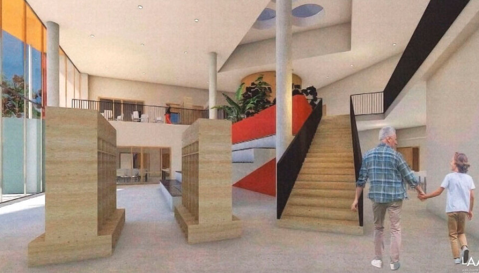 Så här skulle en ny skola kunna se ut, enligt arbetsgruppens rapport.