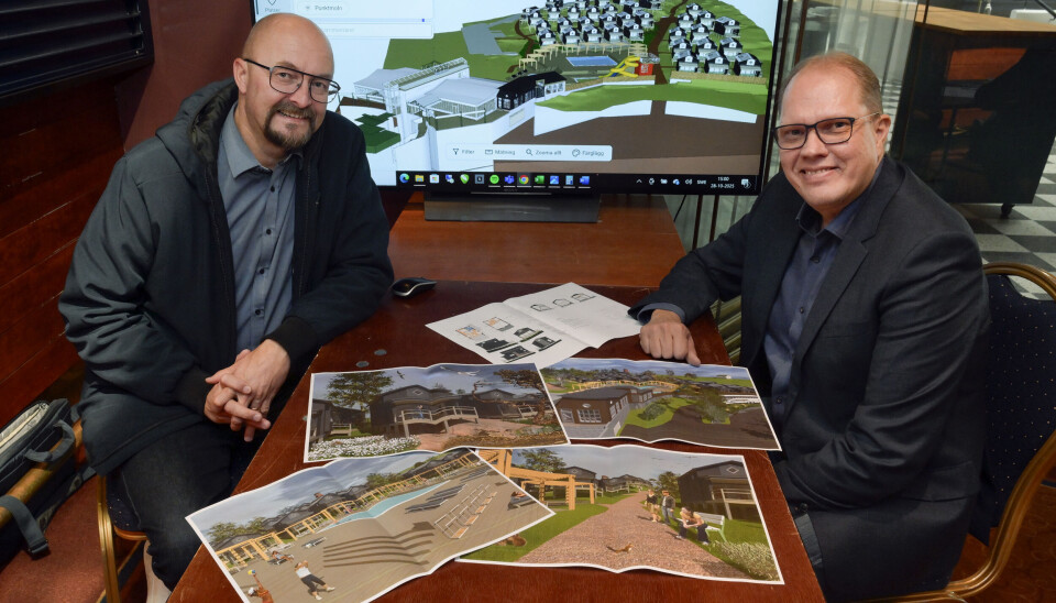 Dennis Jansson och entreprenören Panu Lauha ska tillsammans satsa och driva hotellstugbyn Mariehav i Mariepark