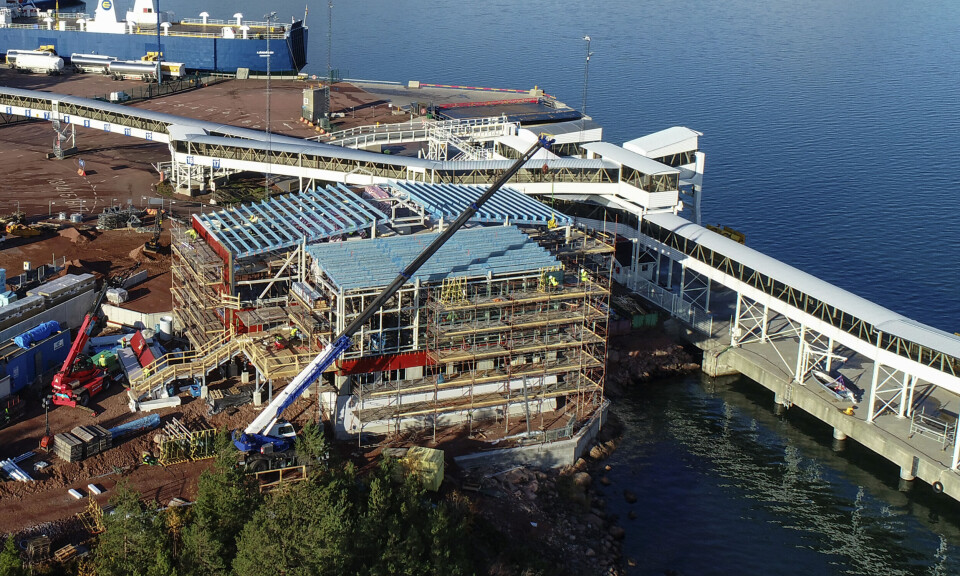 Nya terminalen i Långnäs tar form