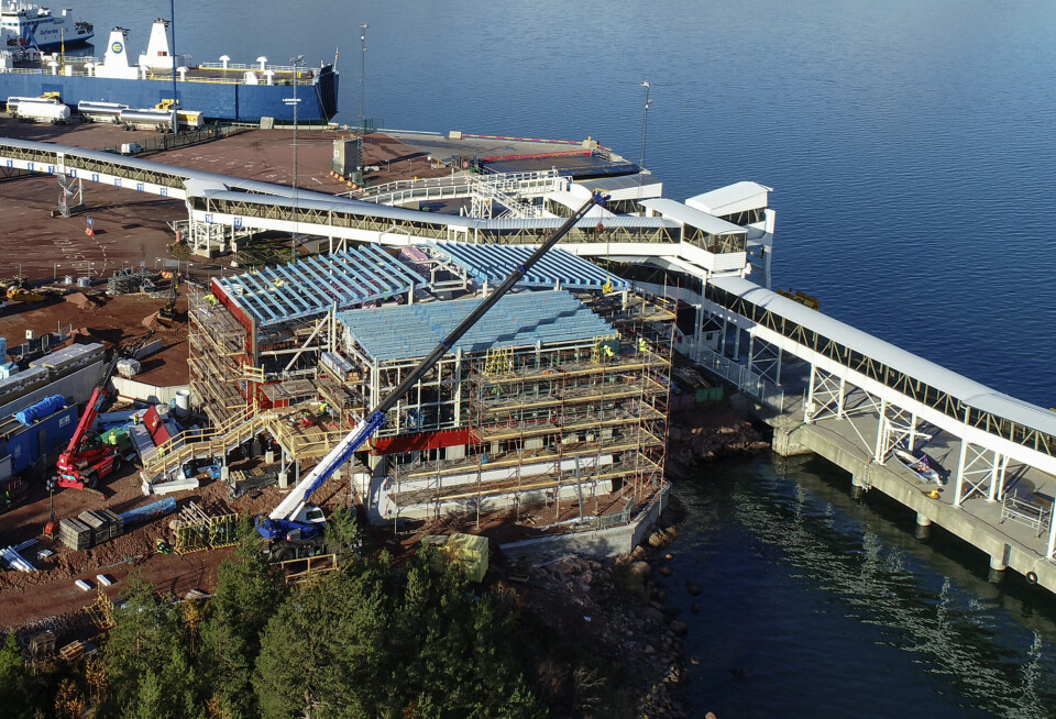 Nya terminalen i Långnäs tar form