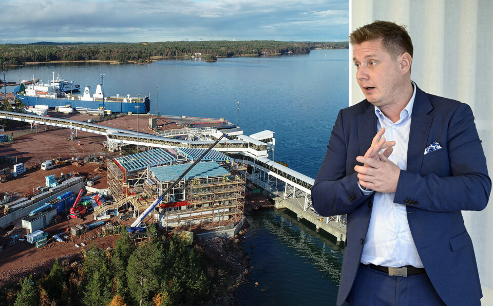 ”Det är klart att vi är glada över att bygget går framåt”, säger Finnlines vd Thomas Doepel.