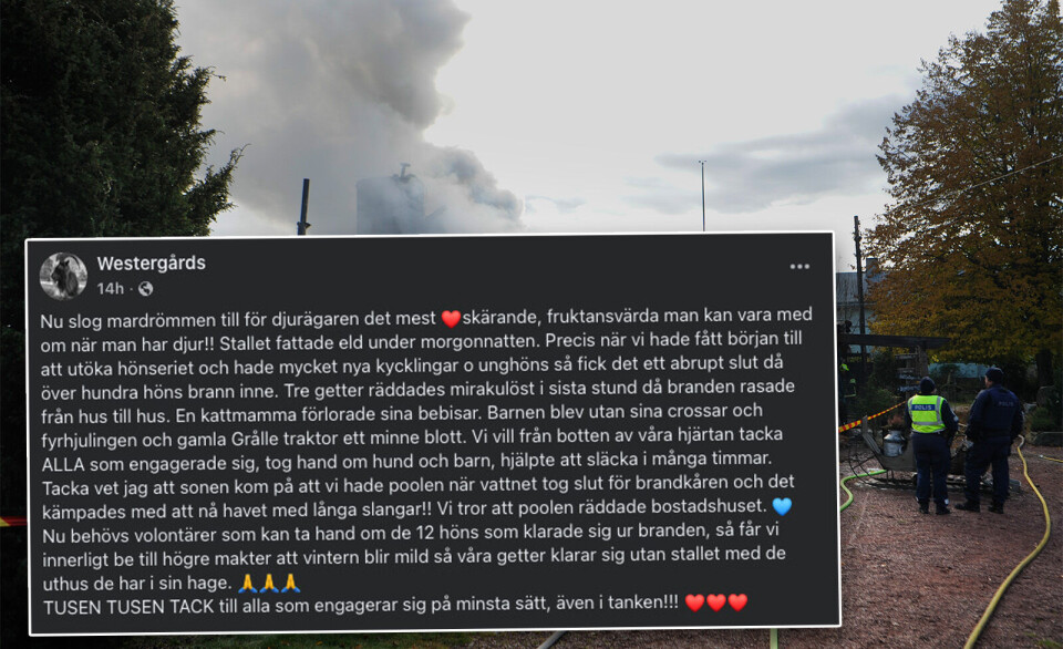 Westergårds tackar för all hjälp: ”TUSEN TACK”