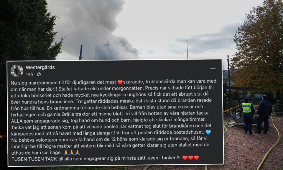 Westergårds tackar för all hjälp: ”TUSEN TACK”