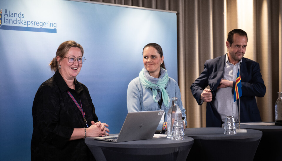 Infrastrukturminister Camilla Gunell (S), transportbyråchef Ida Mann och avdelningschef Fredrik Pettersson ser många fördelar med det föreslagna trafikupplägget.