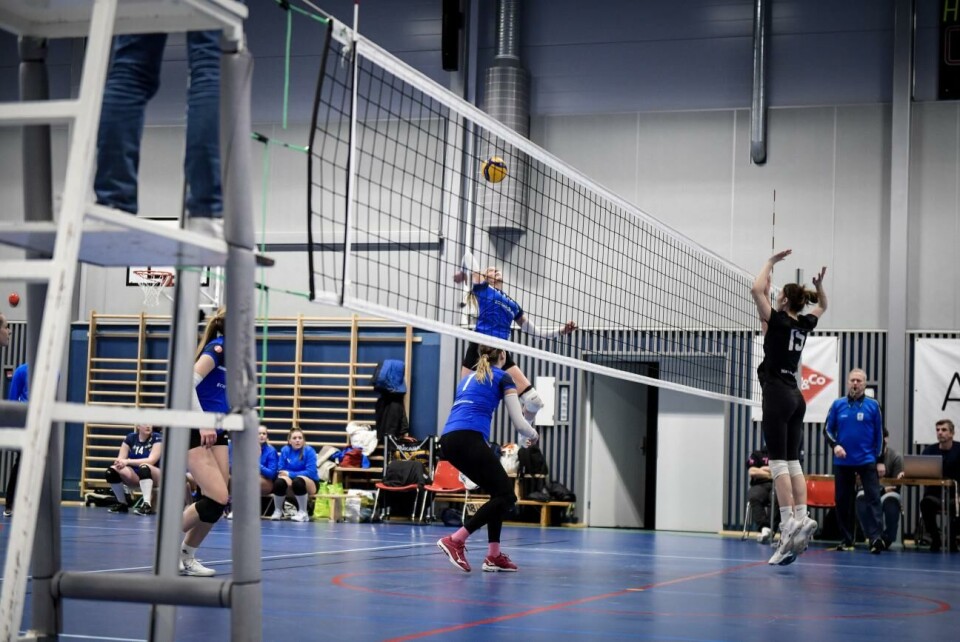 Stina Lindstam fick slå in den avgörande bollen mot Vallentuna B. Volleyboll, JIK-Vallentuna