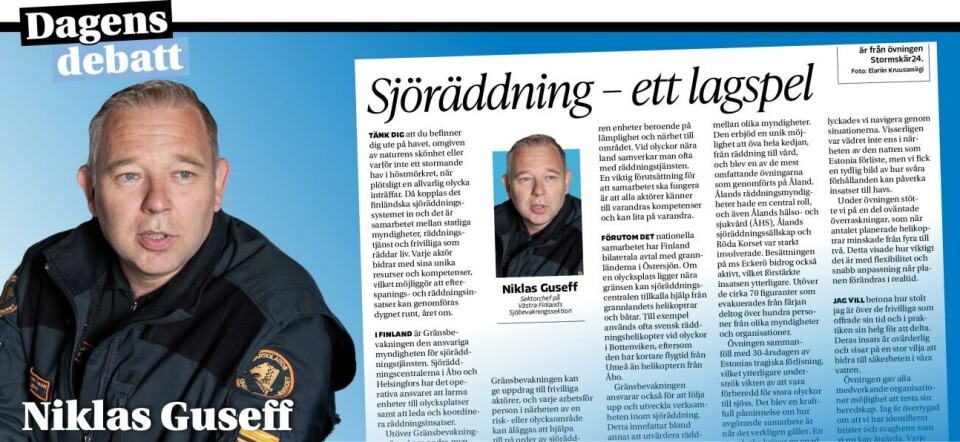 Sjöräddning – ett lagspel