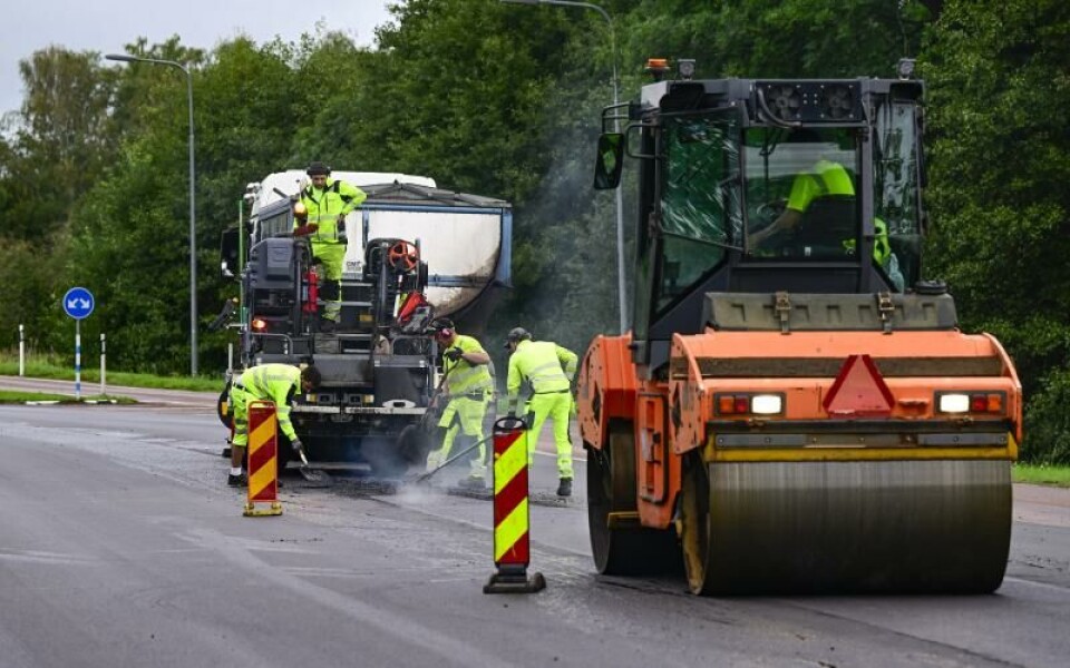 Arbetet har varit intensivt på den relativt hårt trafikerade vägen. Foto: Robert Jansson