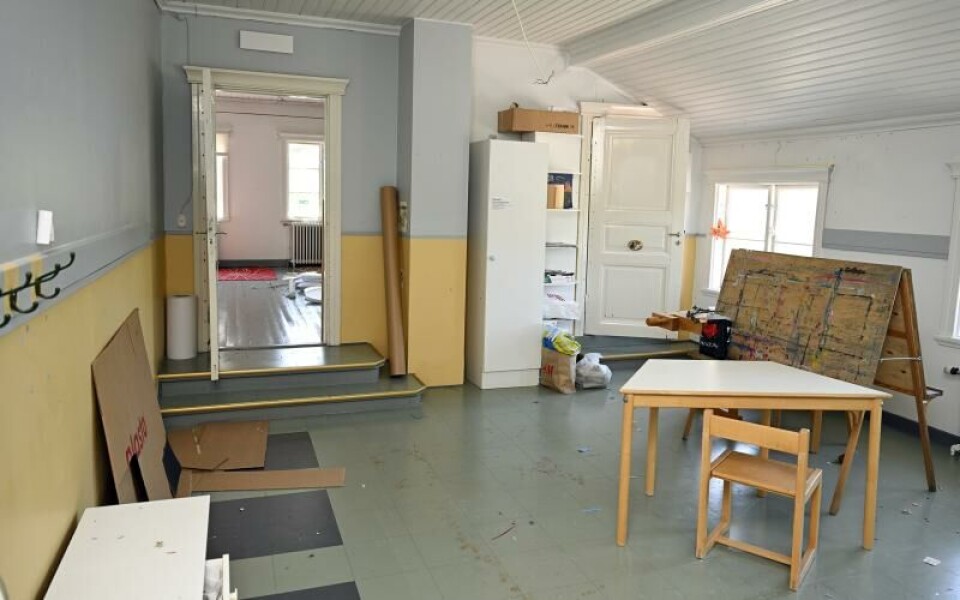 Den gamla byggnaden är fylld med vinklar och vrår.Foto: Robert Jansson