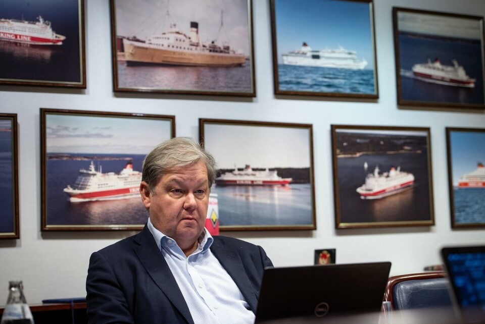 ”Visst vill man alltid ha mer betalt, men det här är den nivån som gäller”, säger Viking Lines vd Jan Hanses. Sjöfart, Viking Line, Jan Hanses