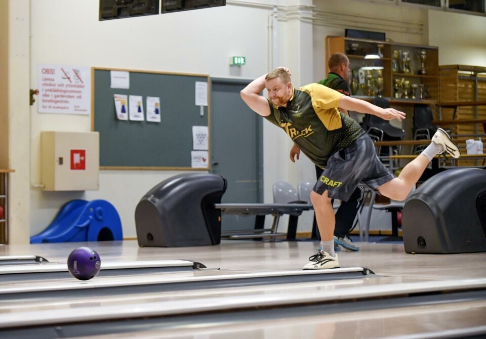 Oskar Welin och Komet stod för en bra omgång i rikstvåan. 130922 , 13092022 , 20220913 , Bowling , GP serien , Idrottsgården , Oskar Welin *** Local Caption *** @Bildtext:Oskar Welin, bowling, Komet
