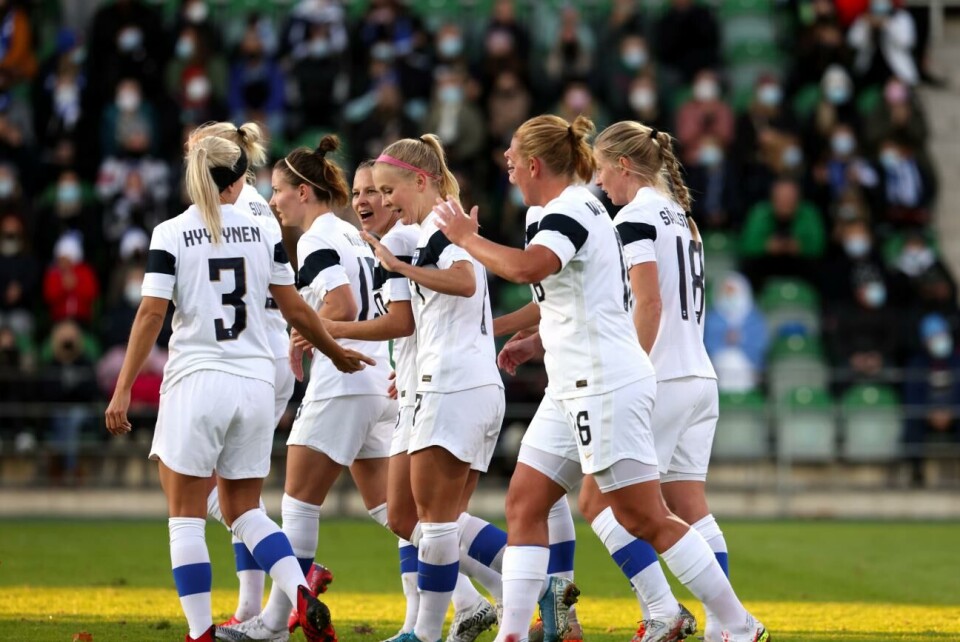 Såväl åländska Adelina Engman som Åland Uniteds Anna Westerlund förväntas bli uttagna i dagens trupputtagningen till EM. Foto: Juha Tamminen