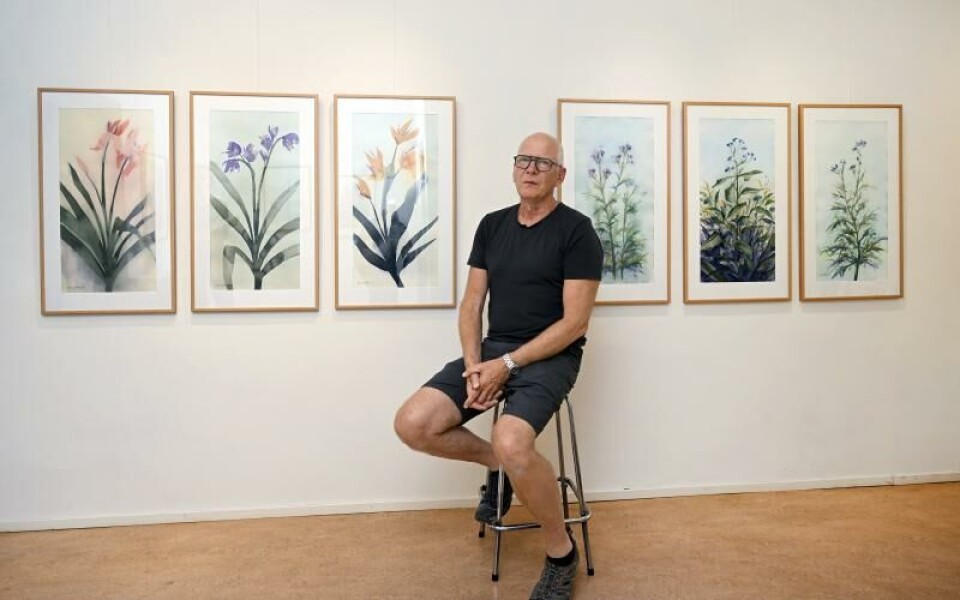 I sommar ställer Kjell Ekström ut akvarellmålningar På Galleri Ehns.Robert Jansson. Foto: Robert Jansson