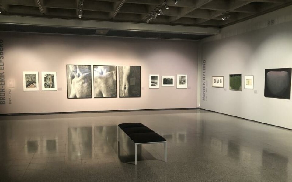 Representanter från 70-årsjubilerande Ålands konstförening lyfts fram på Ålands konstmuseums nya basutställning ”Eldsjälar & Förebilder”.Foto: