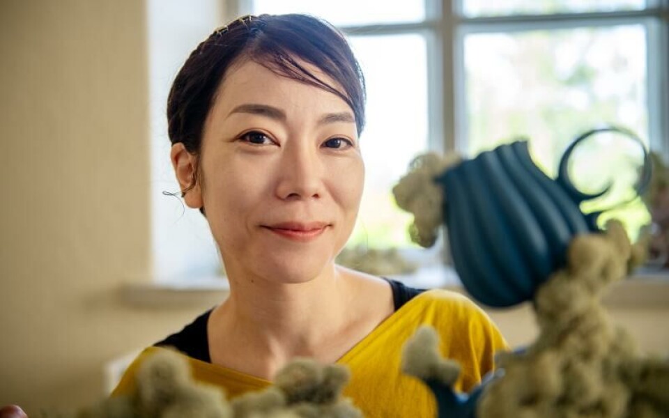 Om dagarna samlar Seika Takahashi bland annat mossa som hon smyckar sitt porslin med. Foto: