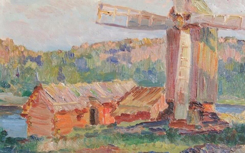 Santeri Salokivi: Motiv från Dalkarby i Jomala. Sommaren 1932 gjorde Salokivi flera landskapsmålningar i Dalkarby. Foto: