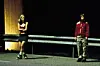 Elin (Alexandra Dahlström) och Agnes (Rebecca Liljeberg) utforskar sin kärlek i en småstad i kultfilmen Fucking Åmål.