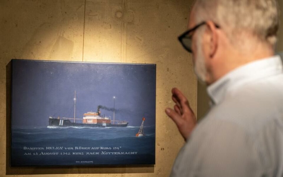 <@Fotograf>SS Helen utanför den tyska ön Rügen 1942. Moein Eshghi. Foto: Moein Eshghi