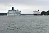 140121 , 14022021 , 20210114 , Färja , färjor , passagerarfärjor , sjöfart , sjötrafik , Silja Line , Silja Galaxy , Viking Line , Viking Mariella i Västra hamnen