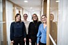 Sedan starten 2021 har Greenstep Åland vuxit från en till nio anställda. Fyra av dem på bilden från vänster: Sara Winberg, Sofia Mansner, Katarina Sundberg och Linn Öfverström.