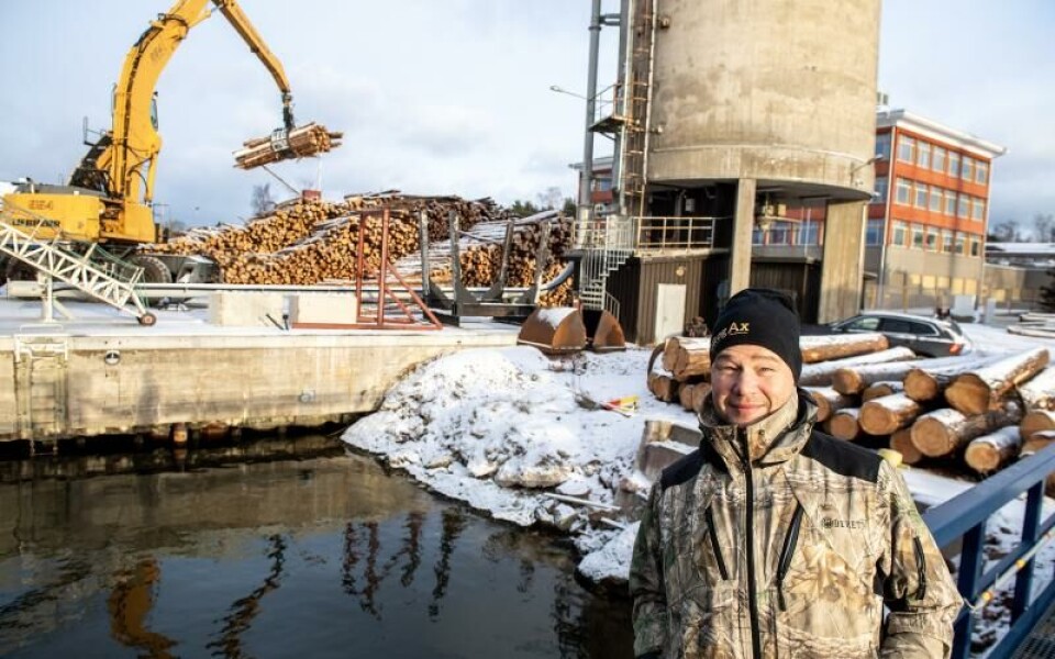 Kennet Berndtssons SkogAx exporterar cirka 80.000 kubikmeter åländsk skog varje år.Foto: Hülya Tokur-Ehre