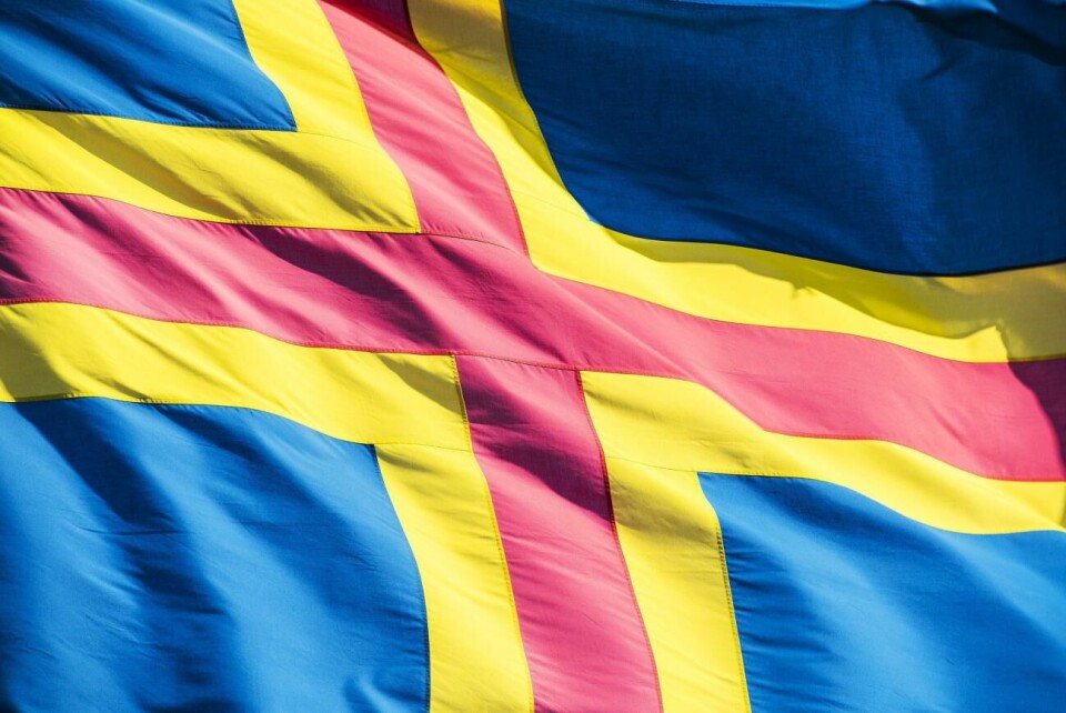 Ålänningar har EU:s tredje längsta liv Ålands flagga *** Local Caption *** @Bildtext:Ålandsveckan firas i finländska skolor.@Normal:Foto: Daniel Eriksson