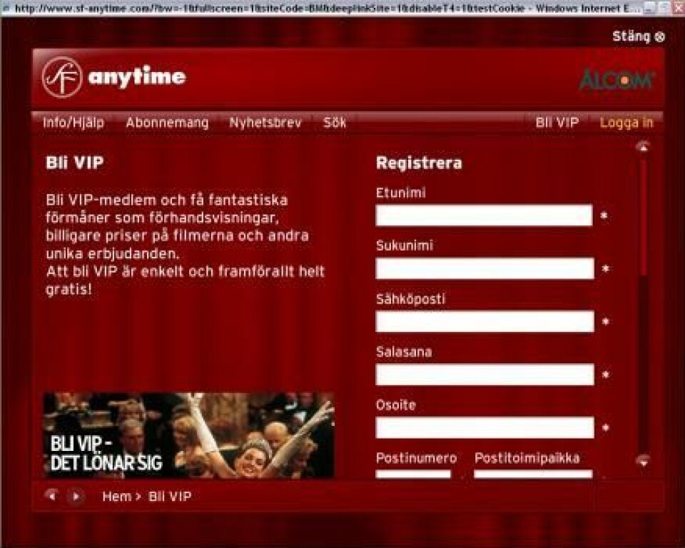 Ålcom slutar med SF Anytime