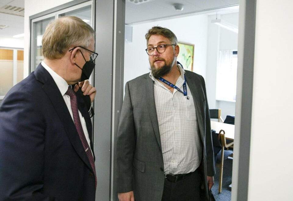 Tomas Lindqvist från Ansgar Ab g, bilden är tagen under tingsrättsförhandlingarna.