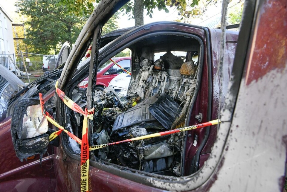 Bilbrand på Mariegatan