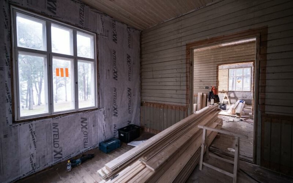 I den västra delen av huset ska det blir ett kafé med tre rum i fil.Foto: DANIEL ERIKSSON
