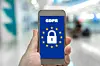 General Data Protection Regulation (GDPR) on mobile phone. Cyber security and privacy business internet technology Concept.
