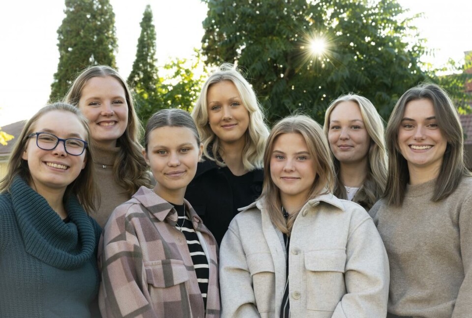 Luciagruppen 2022: Elin Lindholm, Klara Westerholm, Tindra Karlsson, Emilia Strandvik, Fanny Jörgensen, Smilla Påvall och Emma Sahlin. Lucia, luciakandidater 2022 presenteras,