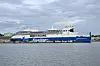 Uppstartskostnader för nya fartyg var en av flera saker som belastade Finnlines resultat 2023. Omsättningen för året sjönk med åtta procent. På bilden Finnsiruius som inledde trafik på rutten Nådendal-Långnäs-Kapellskär i oktokber.