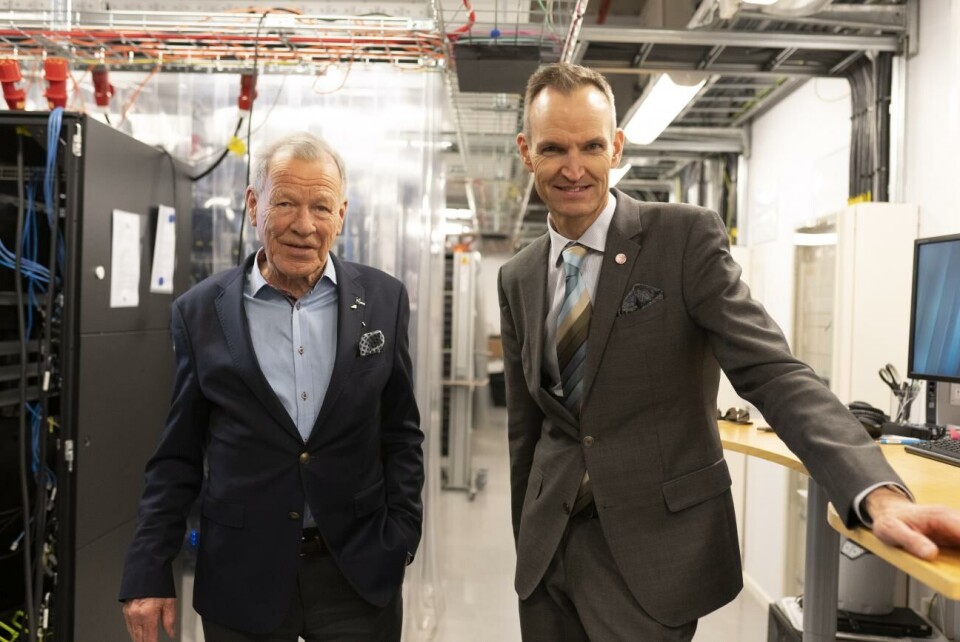 Anders Wiklöf besökte på jubileumsdagen den 12 april institutet och Johan Sundström för avstämning och framtidsplanering.