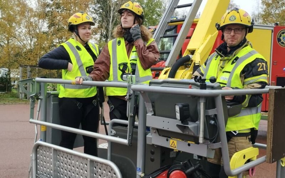 Det har under kursens gång blivit många besök på räddningsverket.<@Fotograf>PrivatFoto: