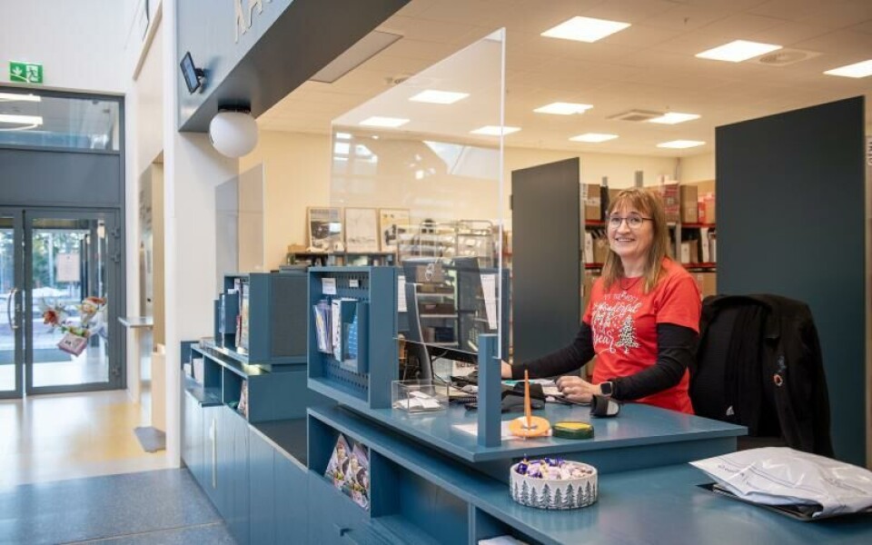 ”Det är jätteroligt att jobba inför jul. Det är intensivt men går fort, säger säljaren Jenny Björklund”.Foto: Hülya Tokur-Ehres