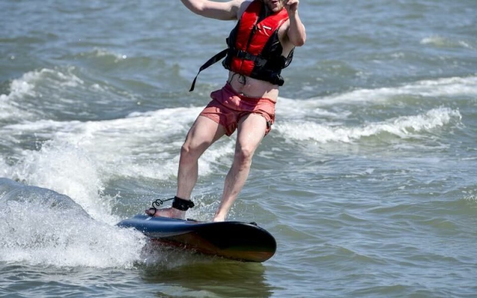 Casimir Uotinen, Jetboard-test, Lilla holmen, sommar, vattensporterFoto: Hlya Tokur-Ehres