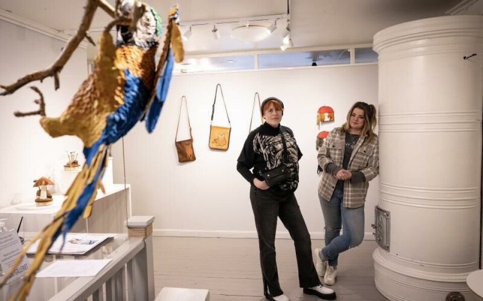 Utställning, Galleriet, Vi hade i alla fall kul med lädret, Saija Saarela, Ronja Naomi FairbanksFoto: DANIEL ERIKSSON