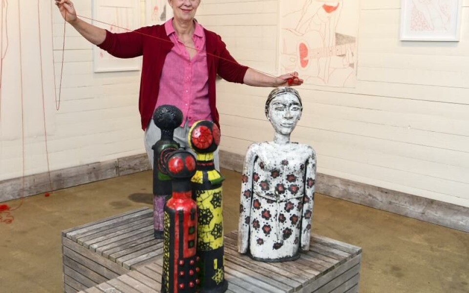 041022 , 04102022 , 20221004 , Konstnär , Caroline Pipping , utställningen Den röda tråden  Time revisited påGalleri Skarpans , konst Foto: Robert Jansson