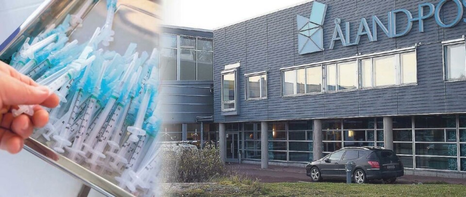Sedan i måndags utför ÅHS coronavaccinering i Åland Posts lokaler i Sviby.