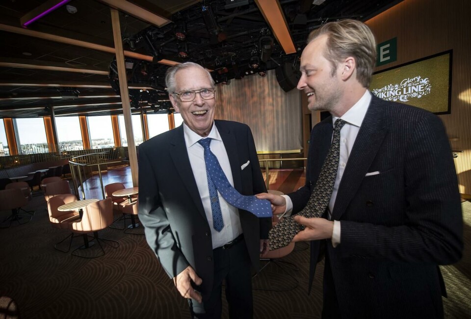 Jakob Johansson föreslås bli ny styrelseordförande i Viking Line Sjöfart, Viking Line, Dop och visning av nya Viking Glory. Ben Lundqvist, Jakob Johansson