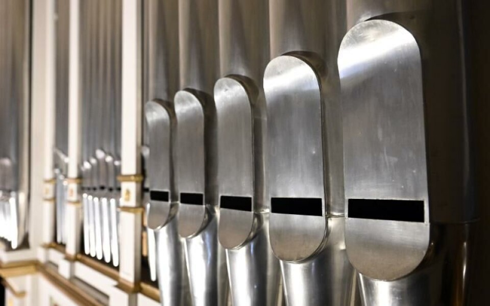 Piporna på framsidan är så kallade blindpipor med endast dekorativ funktion.Foto: Robert Jansson