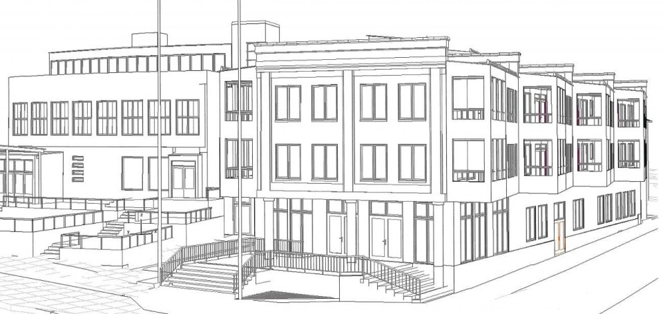 Det planerade nybygget sitter ihop med Bio Savoy genom en gångbro.