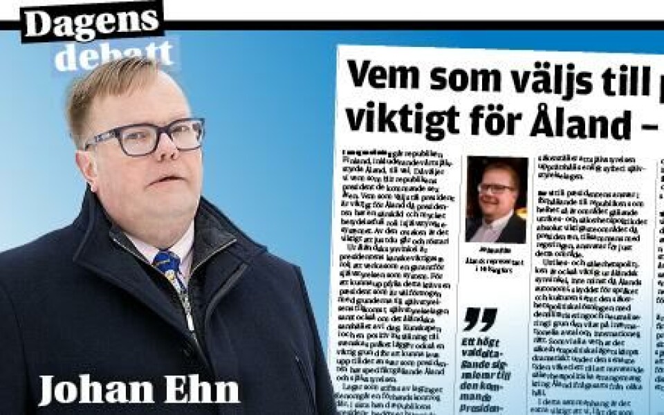 ”Vem som väljs till president är viktigt för Åland – gå och rösta!”