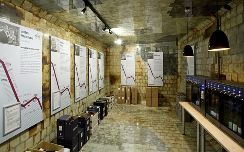 Weinwelt består av olika rum med information om varje producent och deras filosofi.Foto: Pressbil