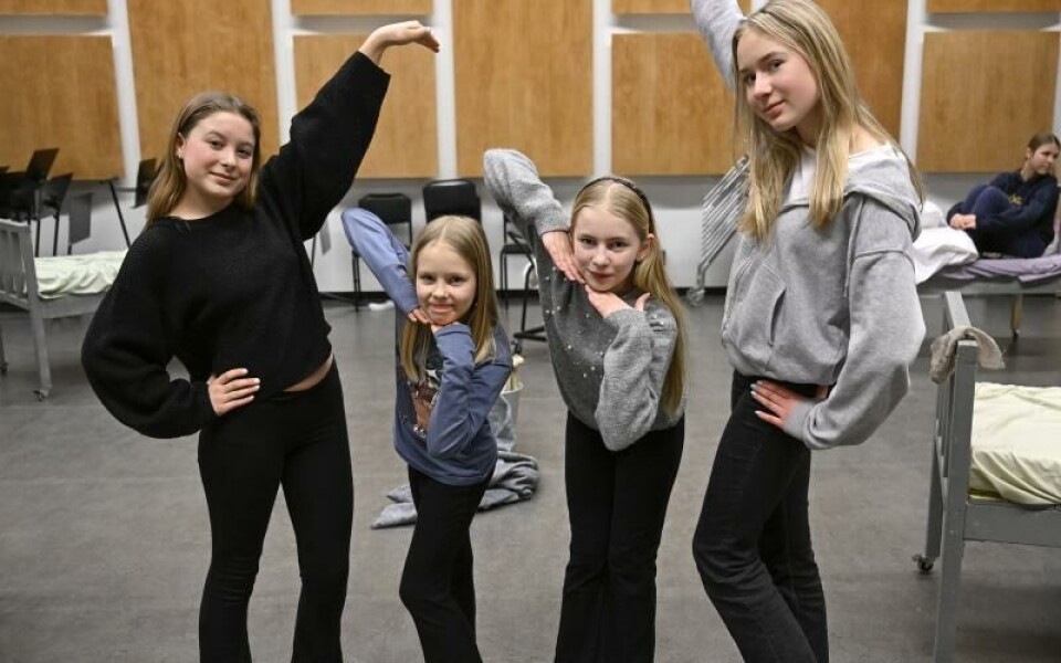 Greta Ekholm, Rut Brunnsberg, Wilma Blomsterlund och Thea Blomberg.Foto: Robert Jansson