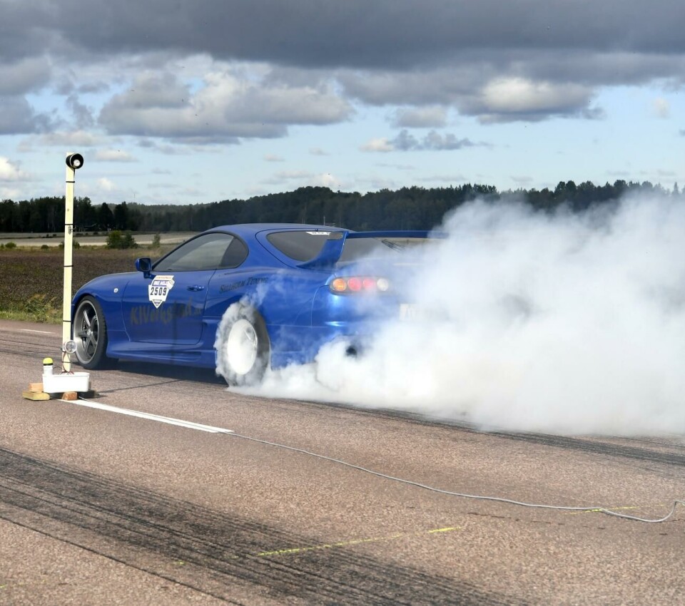 Street race hålls på Björsbyrakan nästa helg 040921 , 04092021 , 20210904 , Streetrace på Björsbyrakan i Jomala , motorsport , motor , bil , bilsport *** Local Caption *** @Bildtext:Konny Isaksson i sin Toyota Supra.@Foto:Foto: Robert Jansson