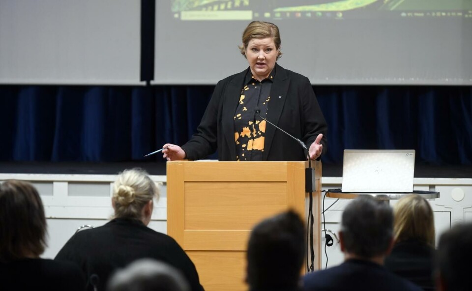 Ingrid Zetterman säger att man har förankrat ärendet med äldreomsorgen och stadsdirektören, och att man ville garantera en snabb lösning efter tisdagens reaktioner. 261022 , 26102022 , 20221026 , Stadsfullmäktige , budgetdebatt , Ingrid Zetterman