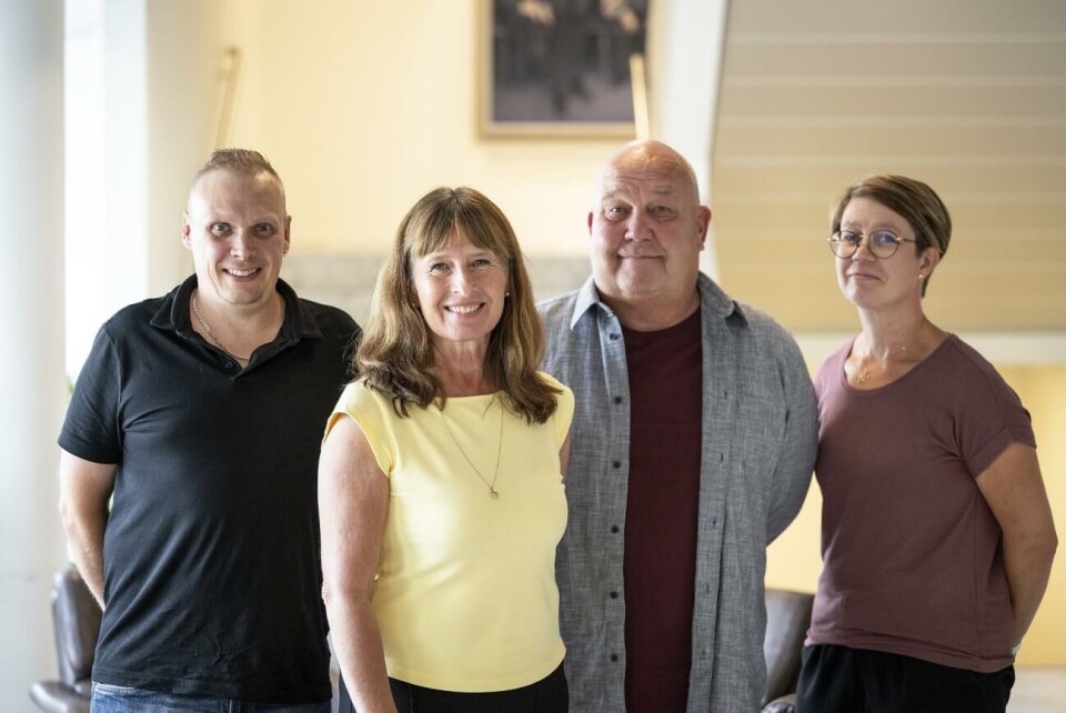 Jonny Landström, Peggy Eriksson, Mikael Selander och Linda Jansson kandiderar för Ålands Framtid i valet.