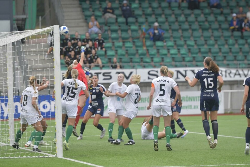 Åland United förlorade mot HPS under lördagens match.