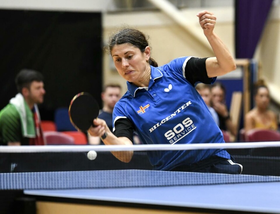 Det blev bara en match för Marina Donner i den stjärnspäckade världscuptävlingen i Indien, Goa. 120719 , 12072019 , 20190712 , Öspelen på Gibraltar , Öspel , Marina Donner tog dubbla guld i bordtennis , pingis